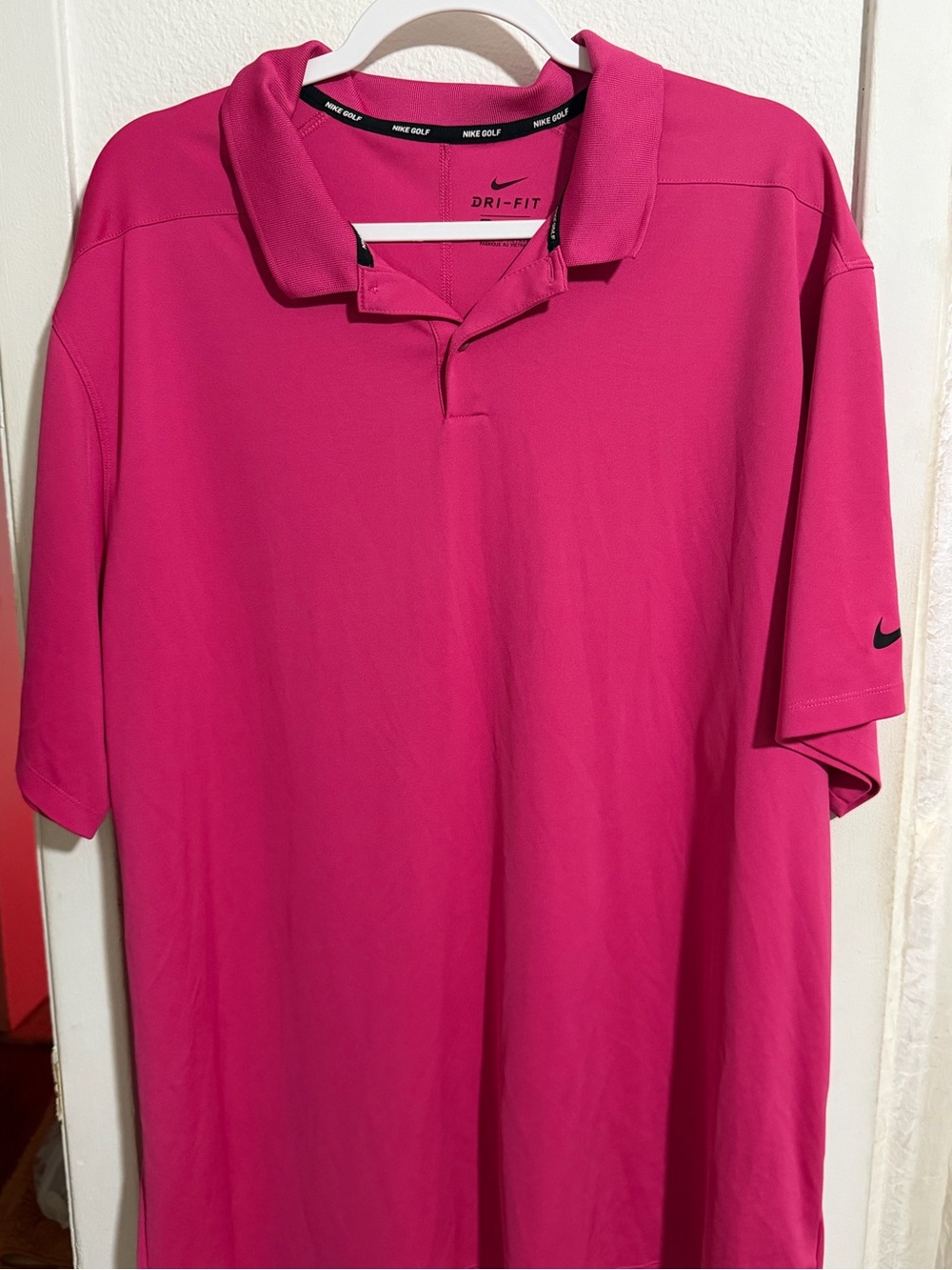 Nike Men's Hot Pink Dri-FIT Polo
